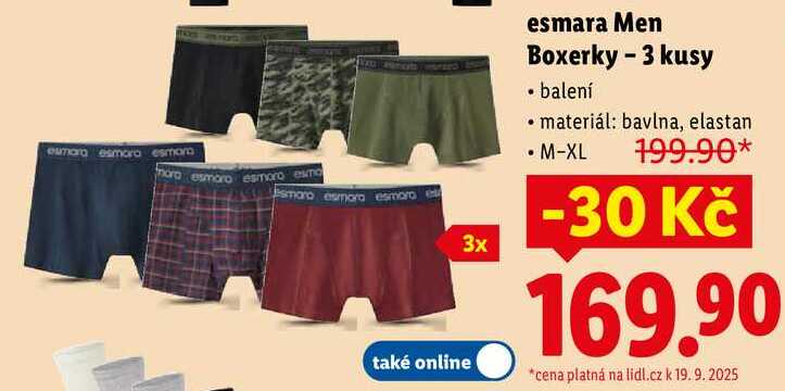 esmara Men Boxerky - 3 kusy 