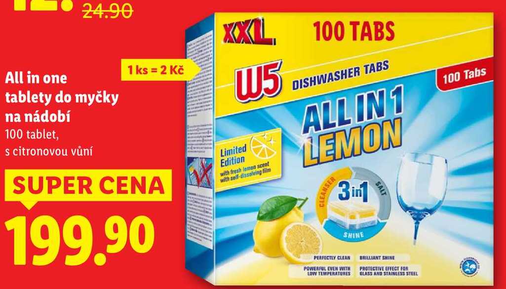All in one tablety do myčky na nádobí, 100 tablet
