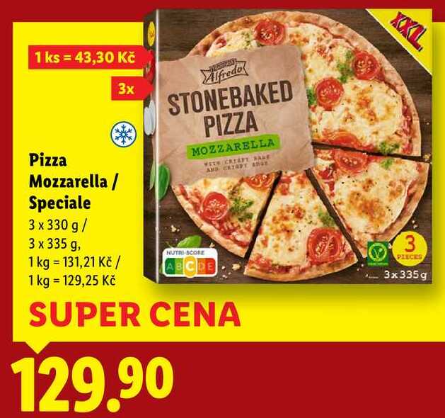 Pizza Mozzarella/Speciale, 3x 330 g/3x 335 g