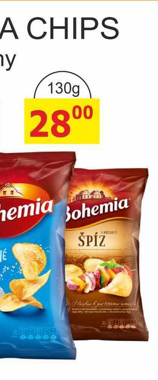 Bohemia Chips 130g, různé druhy