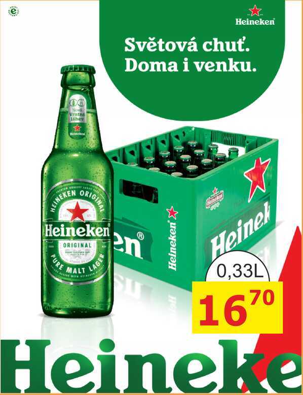 Heineken pivo ležák světlý 0,33l