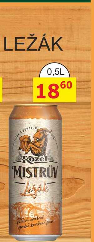 Velkopopovický Kozel Mistrův ležák 0,5l 0.5l plech