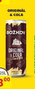  BOŽKOV ORIGINÁL & COLA 0,25l míchaný drink, plech