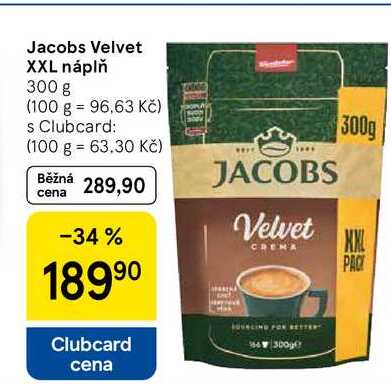 Jacobs Velvet XXL náplň, 300 g 