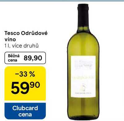 Tesco Odrůdové víno, 1 l, více druhů 