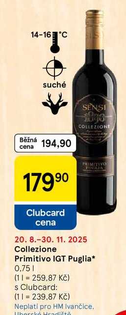 Collezione Primitivo IGT Puglia, 0,75 l
