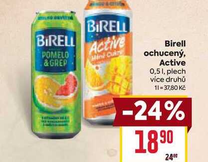 Birell ochucený, Active 0,51, plech 