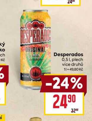 Desperados 0,51, plech 