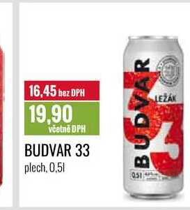 BUDVAR 33 0,5l