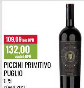 PICCINI PRIMITIVO PUGLIO 0,75l