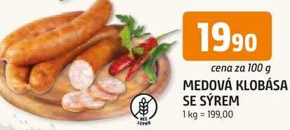 MEDOVÁ KLOBÁSA SE SÝREM 100 g
