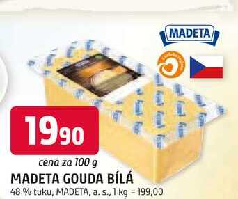 MADETA GOUDA BÍLÁ 48% tuku, 100g