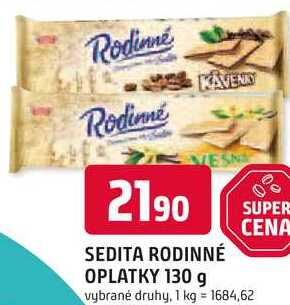 SEDITA RODINNÉ OPLATKY 130 g