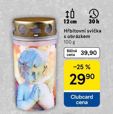 Hřbitovní svíčka s obrázkem, 100 g  