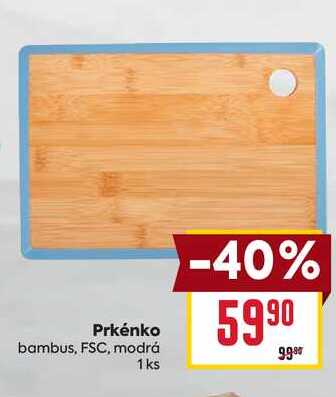 Prkénko bambus, FSC, modrá 1ks
