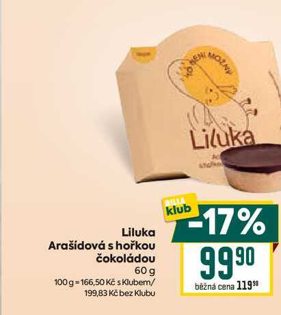 Liluka Arašídová s hořkou čokoládou 60 g 