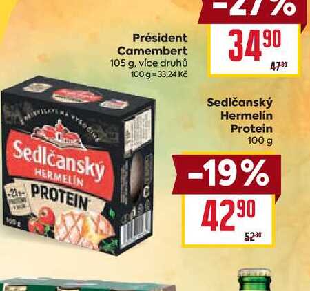 Sedlčanský Hermelín Protein 100 g