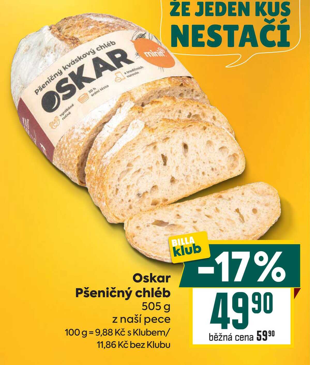 Oskar Pšeničný chléb 505 g 