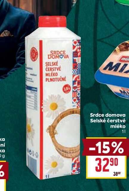 Srdce domova Selské čerstvé mléko 1l