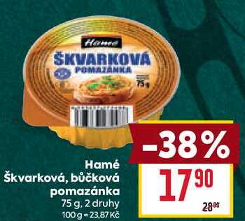 Hamé Škvarková, bůčková pomazánka 75 g