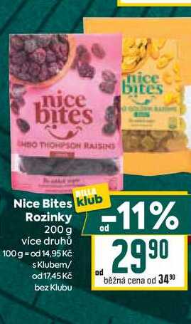 Nice Bite Rozinky 200 g 