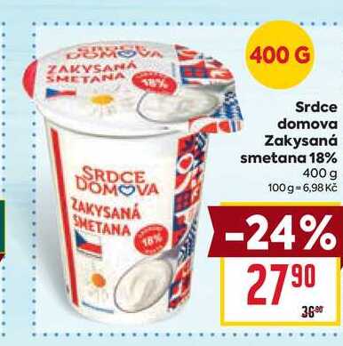 Srdce domova Zakysaná smetana 18% 400 g 