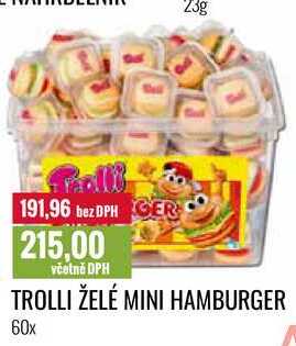 TROLLI ŽELÉ MINI HAMBURGER 60x 