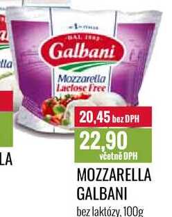 MOZZARELLA GALBANI bez laktózy, 100g 