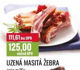 UZENÁ MASITÁ ŽEBRA cena za 1 kg