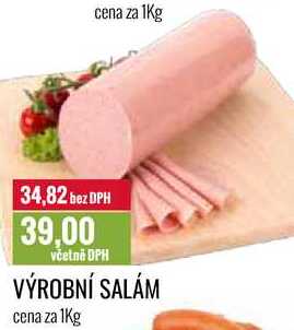 VÝROBNÍ SALÁM cena za 1Kg 