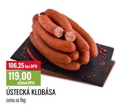 ÚSTECKÁ KLOBÁSA cena za 1kg 
