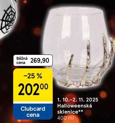 Halloweenská sklenice, 400 ml 