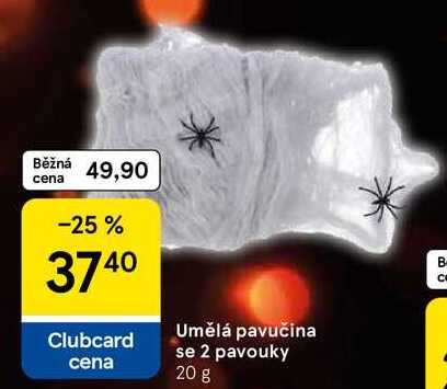Umělá pavučina se 2 pavouky, 20 g  