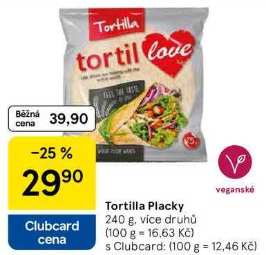 Tortilla Placky, 240 g, více druhů 