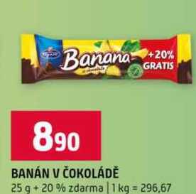 BANÁN V ČOKOLÁDĚ 25 g