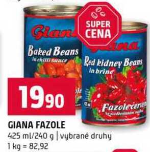 GIANA FAZOLE Fazolečer 425 ml/240 g