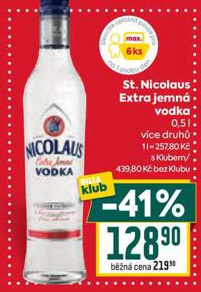 St. Nicolaus Extra jemná vodka 0,5l