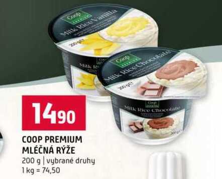 COOP PREMIUM MLÉČNÁ RÝŽE 200 g