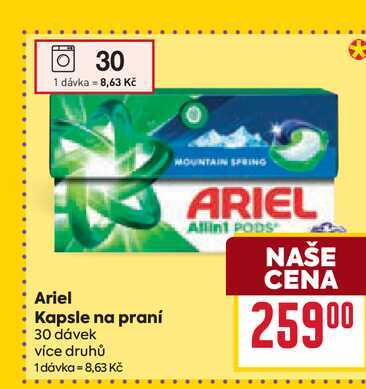 Ariel Kapsle na praní 30 dávek 
