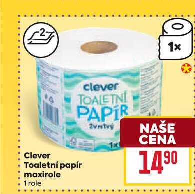 Clever Toaletní papír maxirole 1 role 