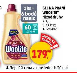 GEL NA PRANÍ WOOLITE, 3,6 l