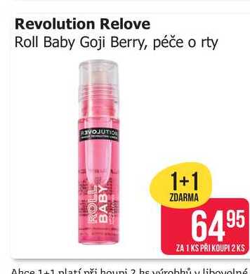 Revolution Relove Roll Baby Goji Berry, péče o rty 