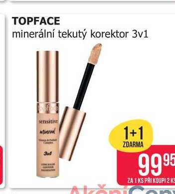 TOPFACE minerální tekutý korektor 3v1 
