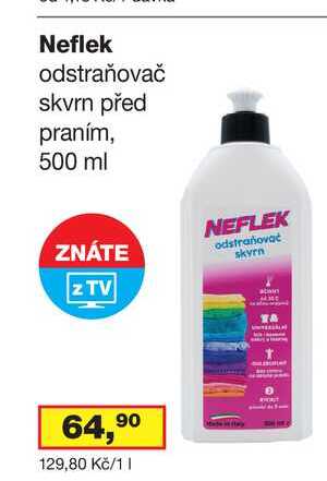 Neflek odstraňovač skvrn před praním, 500 ml 