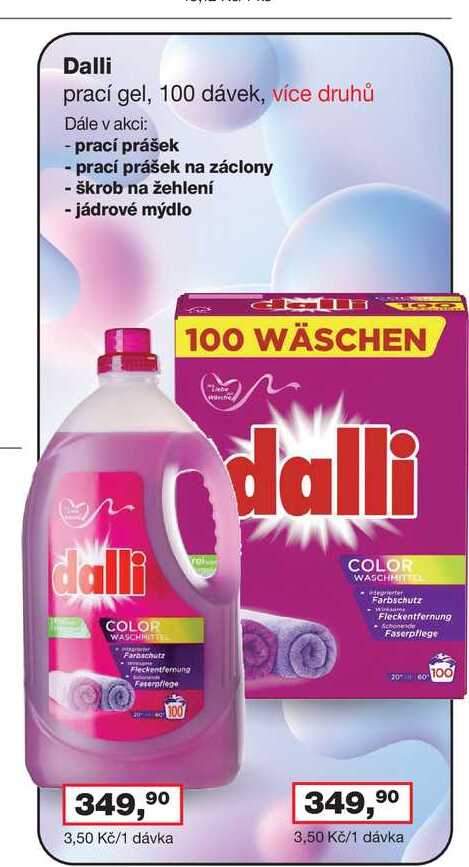 Dalli prací prášek, 100 dávek, více druhů