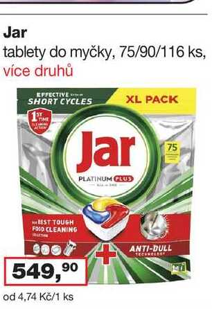 Jar tablety do myčky, 75ks