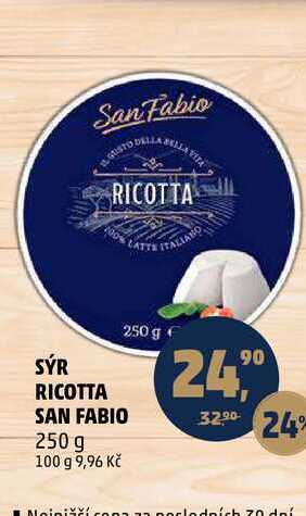 SÝR RICOTTA SAN FABIO, 250 g 