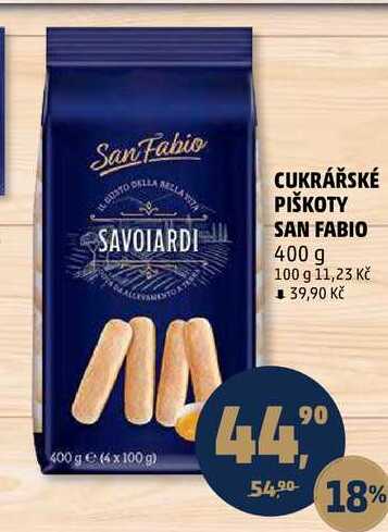 CUKRÁŘSKÉ PIŠKOTY SAN FABIO, 400 g 