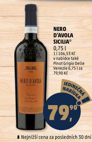 NERO D'AVOLA SICILIA, 0,75 l