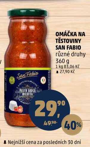 OMÁČKA NA TĚSTOVINY SAN FABIO, 360 g